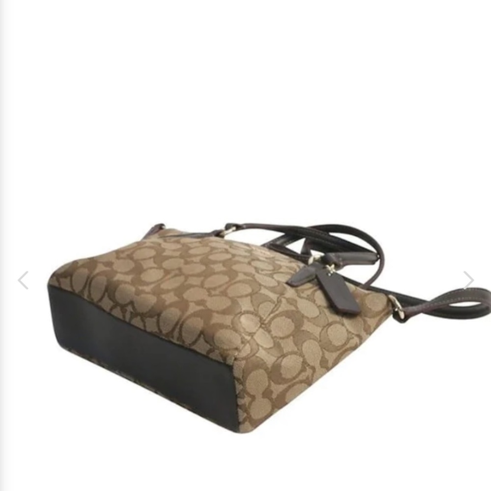 NWT Coach Outline Signature Small Kelsey Handbag Khaki Brown - Picture 14 of 15